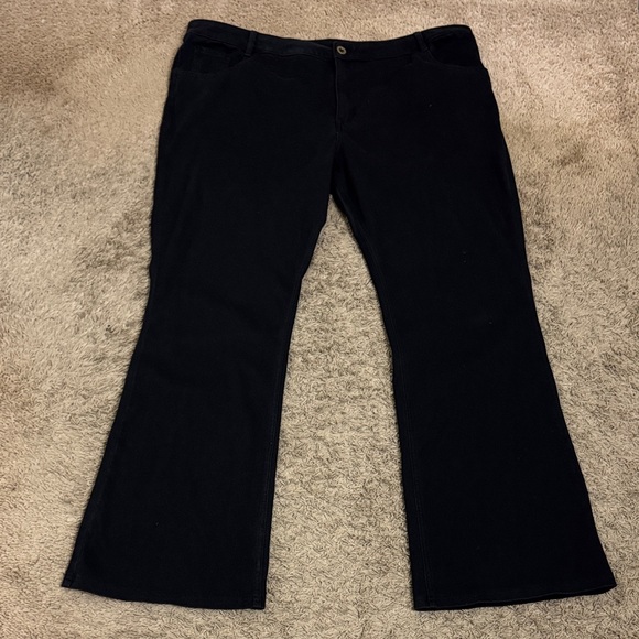 NWT Halara Flex Denim Black Boot Cut Pants size 2X Athleisure Casual Classic - Picture 1 of 9